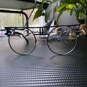 Circle framed personality glasses